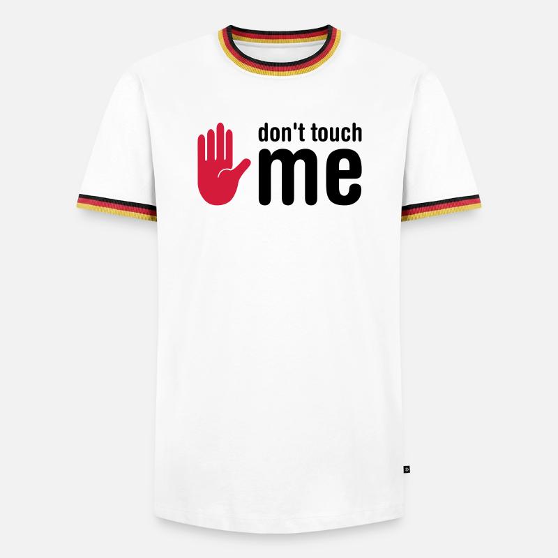 don't touch me - Men's Ringer Shirt - white/tricolour