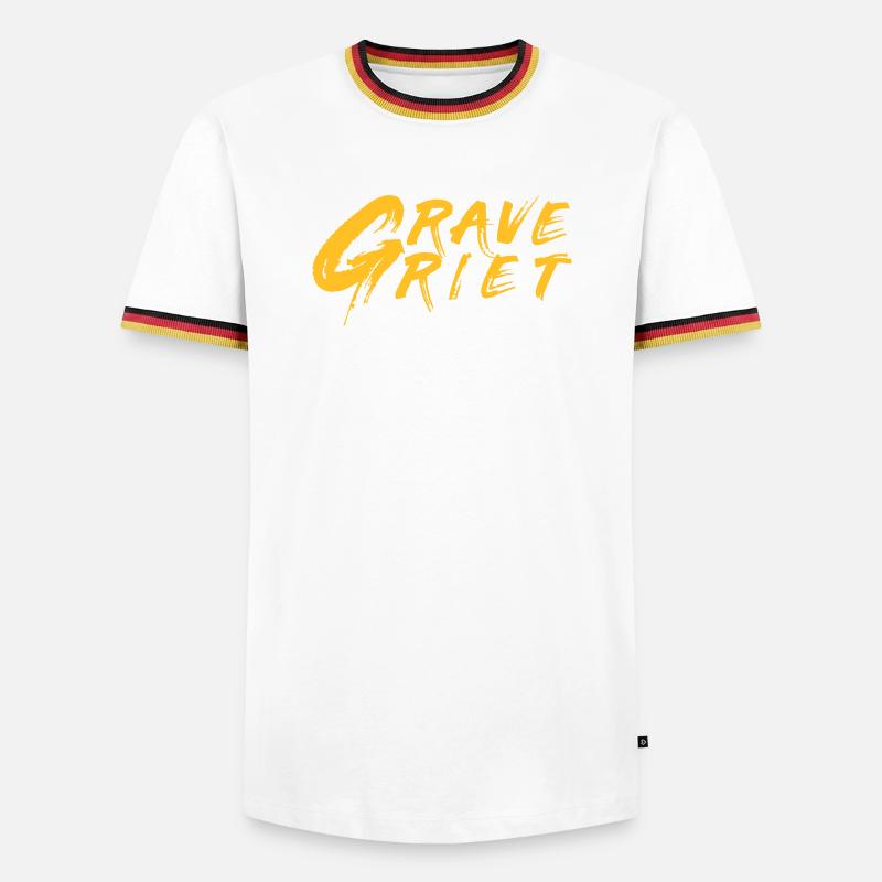 Grave Griet - Antwerp dialect - Men's Ringer Shirt - black/tricolour