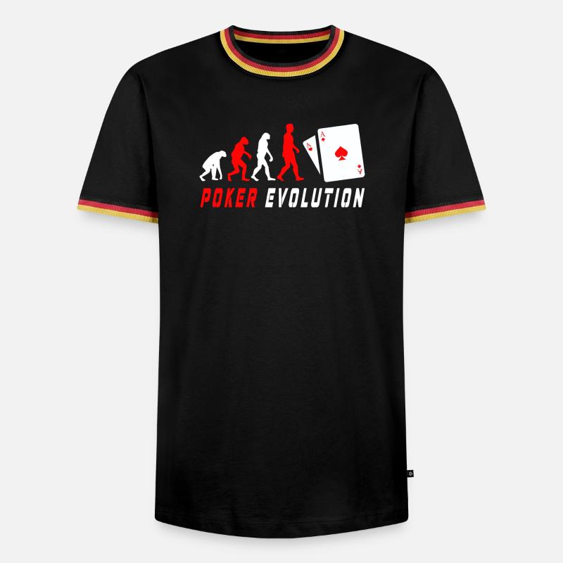 Poker Evolution - Men's Ringer Shirt - black/tricolour