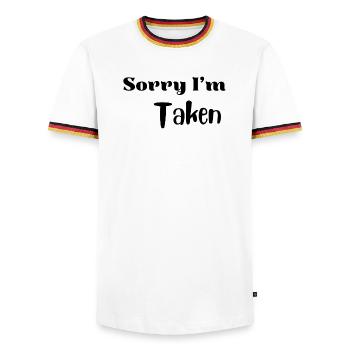 Funny Valentine Love Shirt - Men's Ringer Shirt - white/tricolour - Front - AI Model Female 172 light (172cm) & AI Model Male 185 light (185cm)