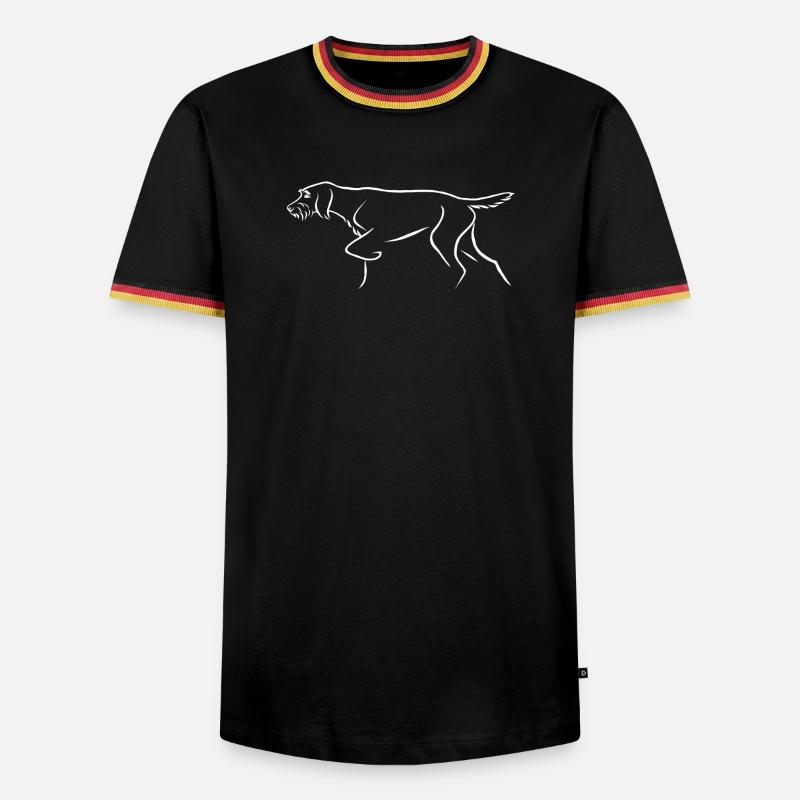 Wire-haired pointer - Men's Ringer Shirt - black/tricolour