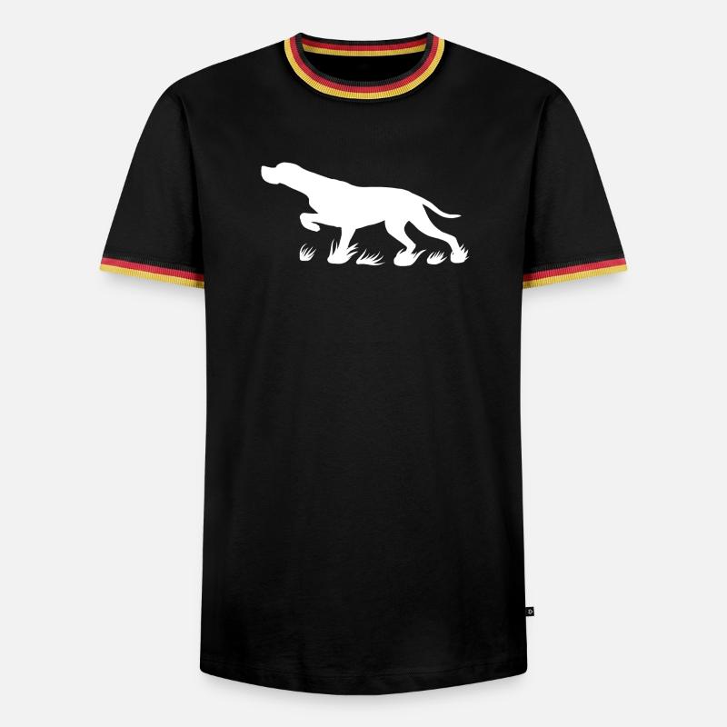 Pointer protruding (white) - Men's Ringer Shirt - black/tricolour