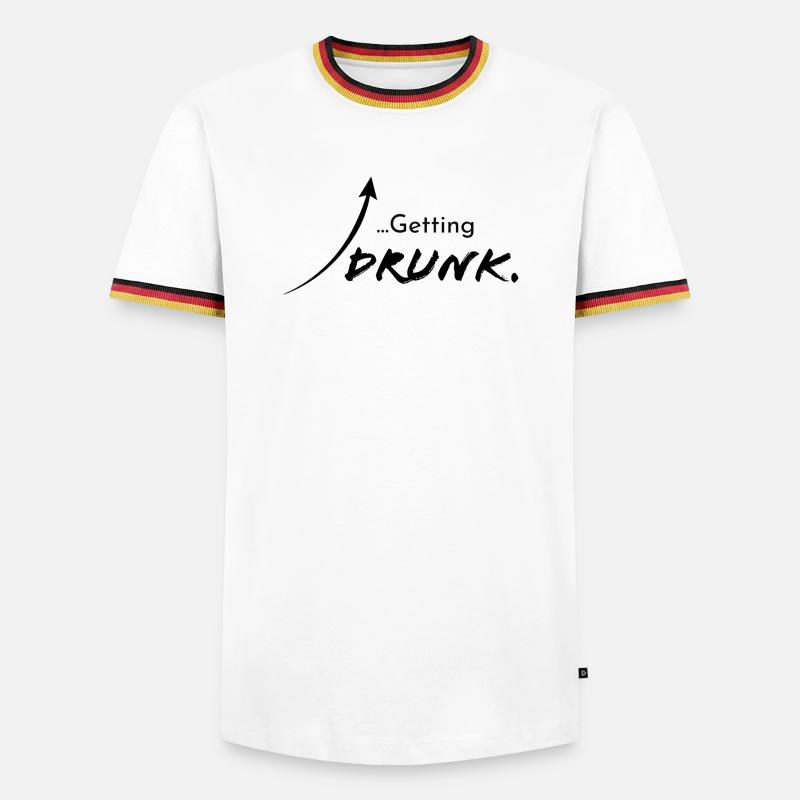 Getting drunk, version 1 - Men's Ringer Shirt - white/tricolour