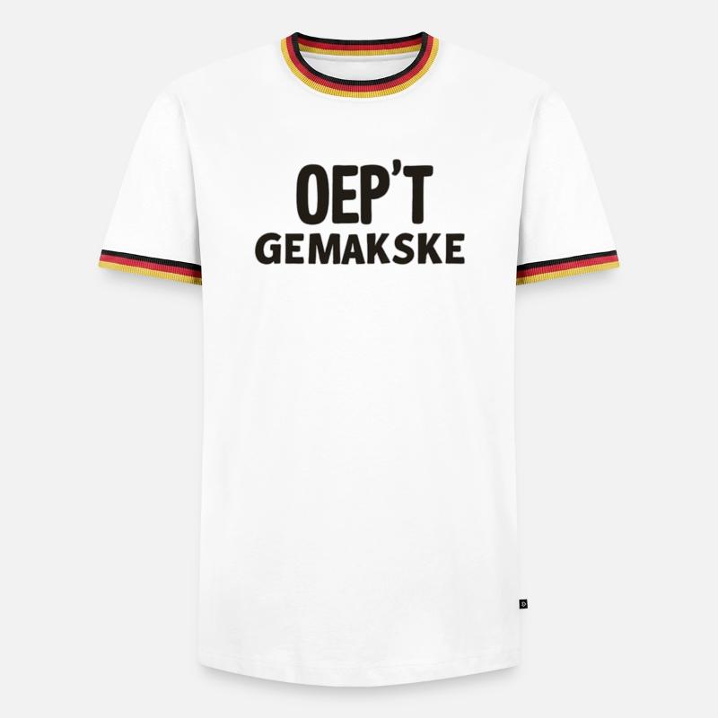 Antwerp dialect Shirts. - Men's Ringer Shirt - white/tricolour