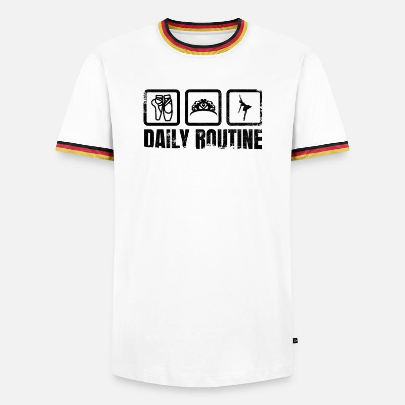 Ballet Dancer Daily Routine - Men's Ringer Shirt - white/tricolour