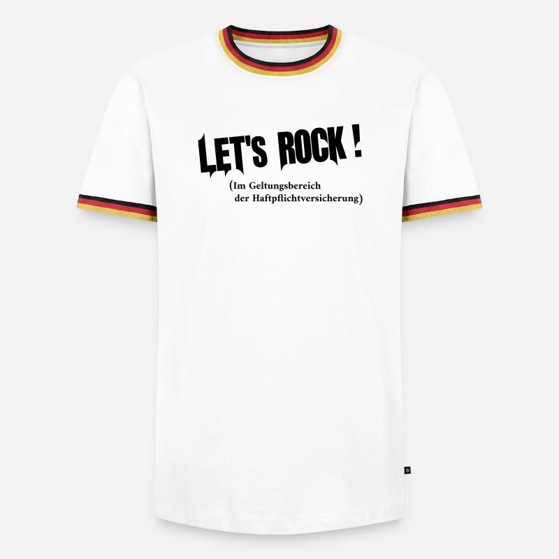 lets rock - Men's Ringer Shirt - white/tricolour