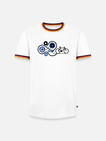Ingenious Bicycle Gear Mechanics - Men's Ringer Shirt - white/tricolour