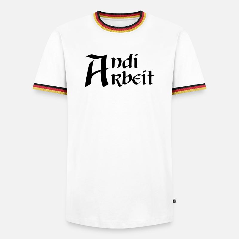 Andi work - Men's Ringer Shirt - white/tricolour
