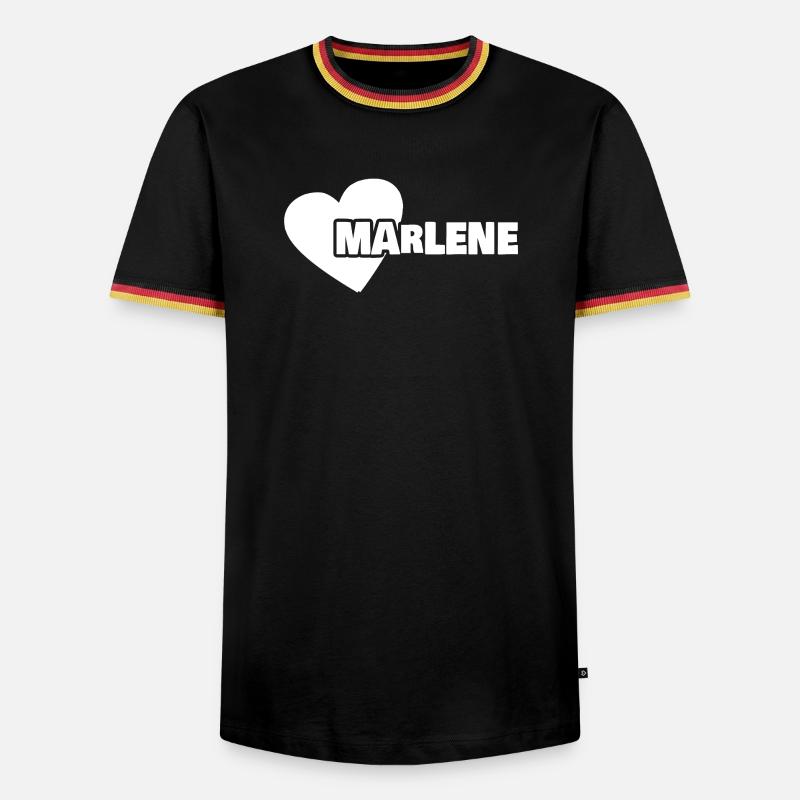 First name Marlene - Men's Ringer Shirt - black/tricolour