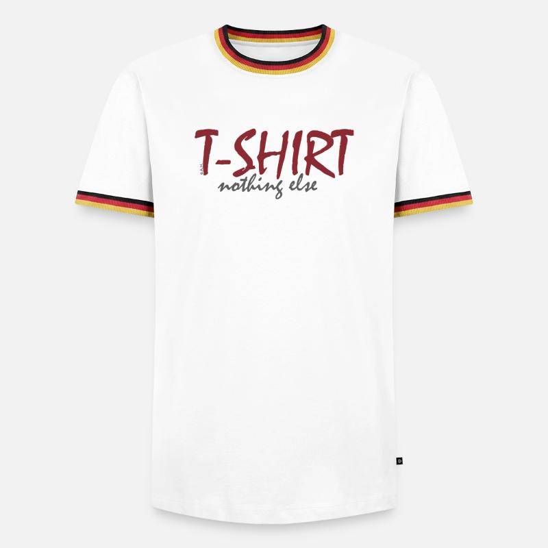 T‑Shirt nothing else - Männer Kontrast-T-Shirt - Weiß/Dreifarbig