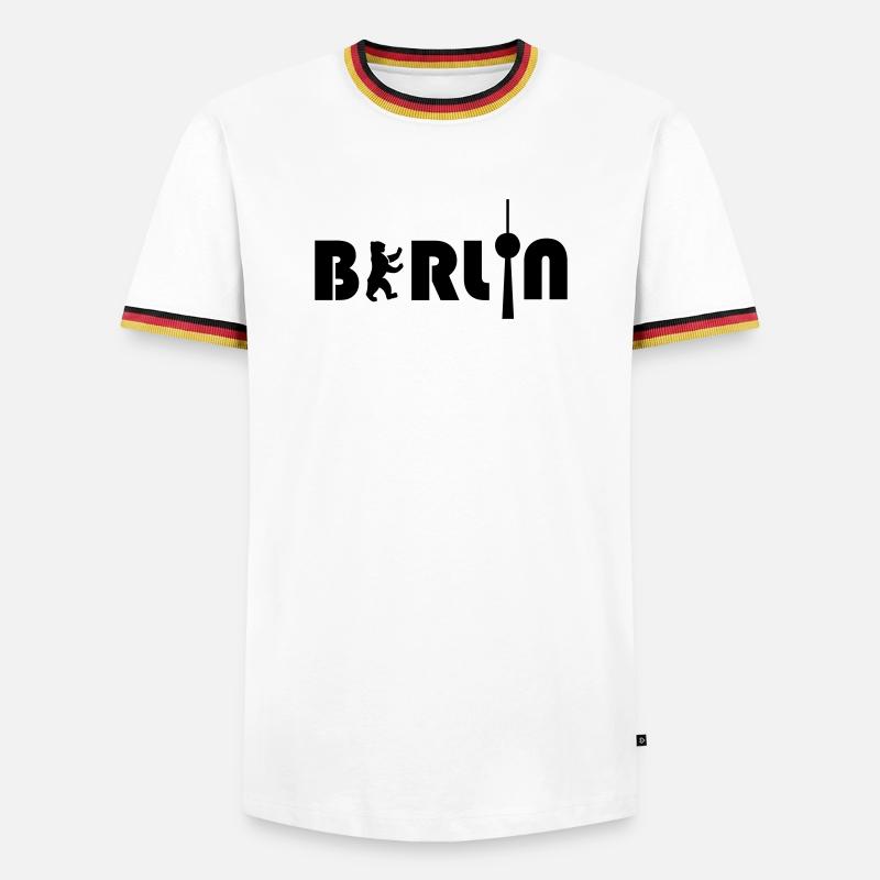 Berlin - Men's Ringer Shirt - white/tricolour