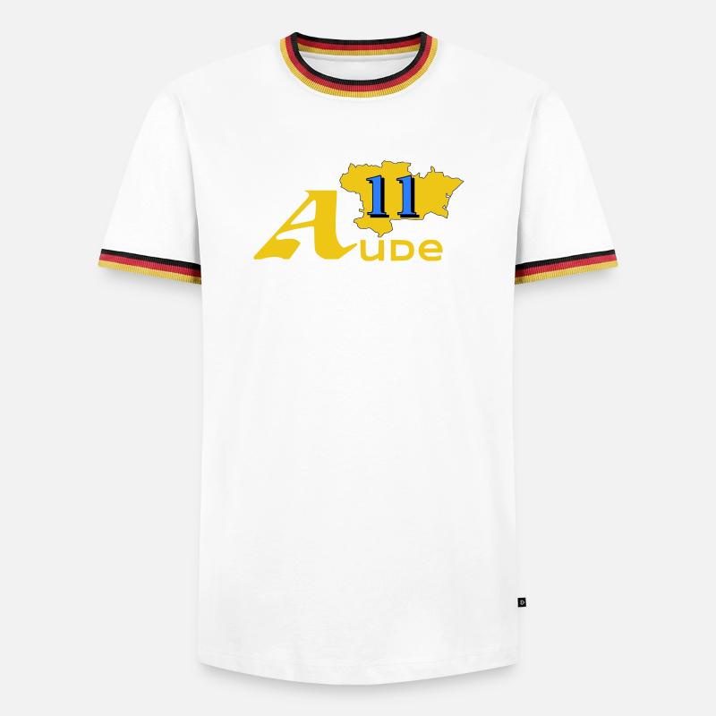 Aude - Men's Ringer Shirt - white/tricolour