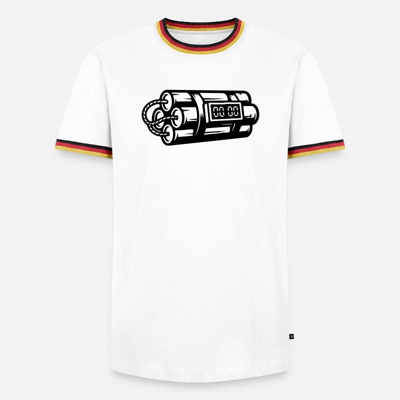 Bombe à retardement Dynamite explosive - T-shirt contrasté Homme - blanc/tricolore