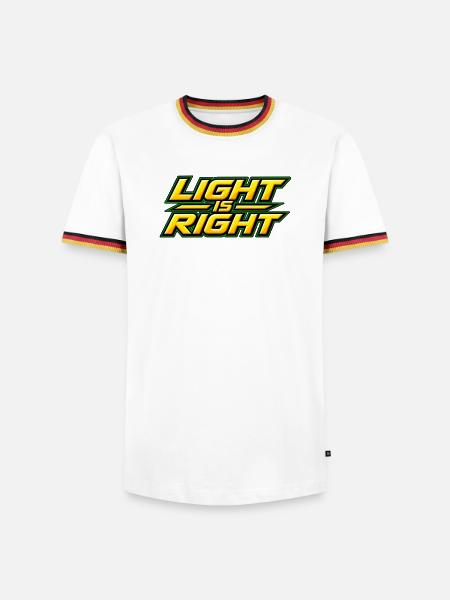 Light is right - Men's Ringer Shirt - white/tricolour
