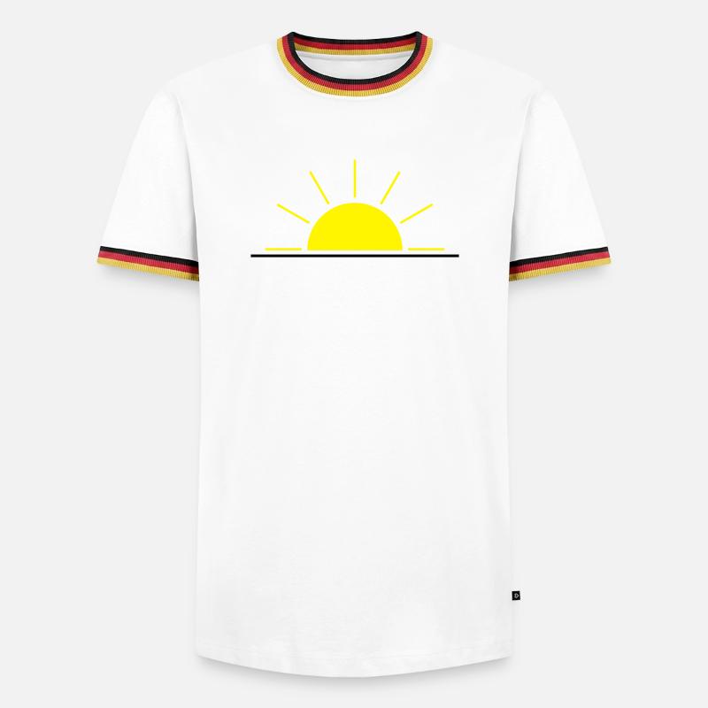 Rising or setting sun - Men's Ringer Shirt - white/tricolour