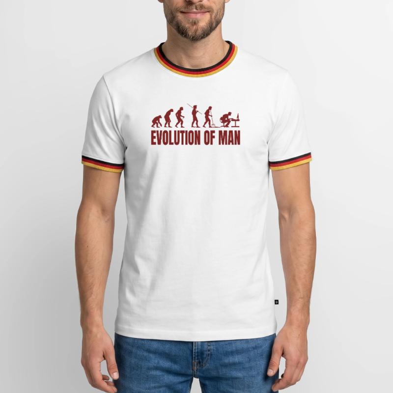 Computer PC Evolution Informatiker Programmierer Männer Kontrast-T-Shirt