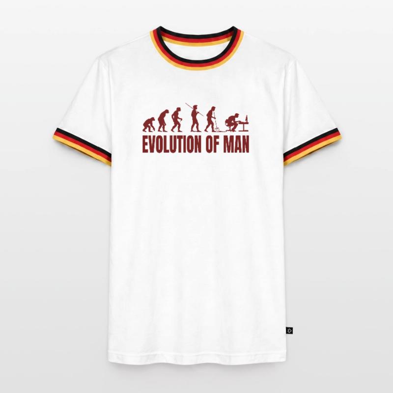 Computer PC Evolution Informatiker Programmierer Männer Kontrast-T-Shirt