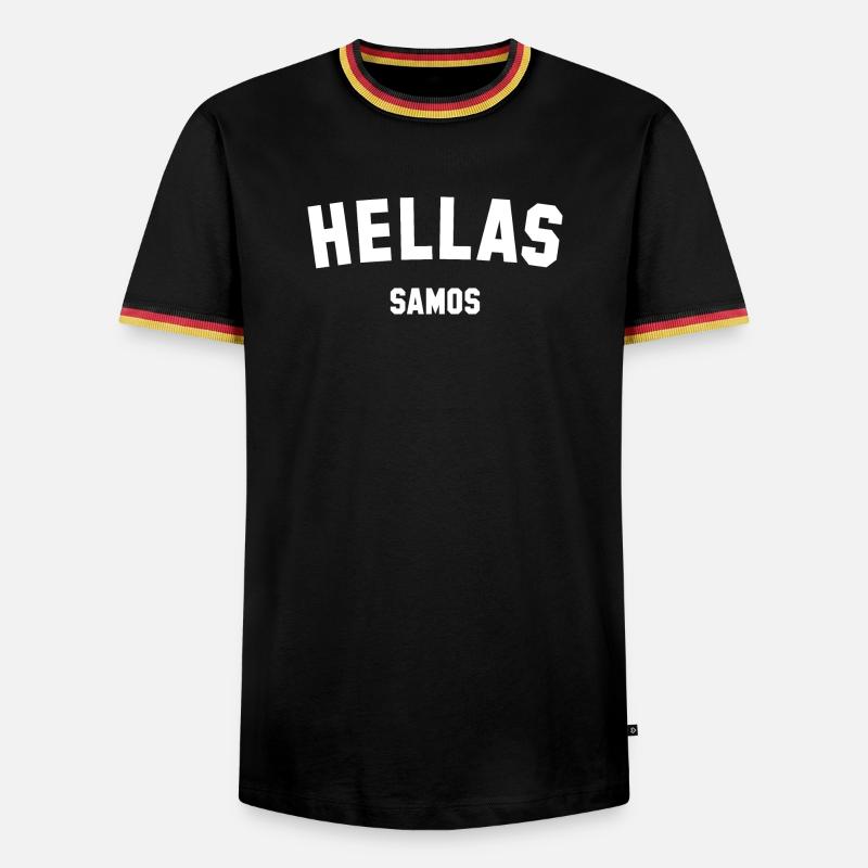 HELLAS SAMOS Greece - Men's Ringer Shirt - black/tricolour