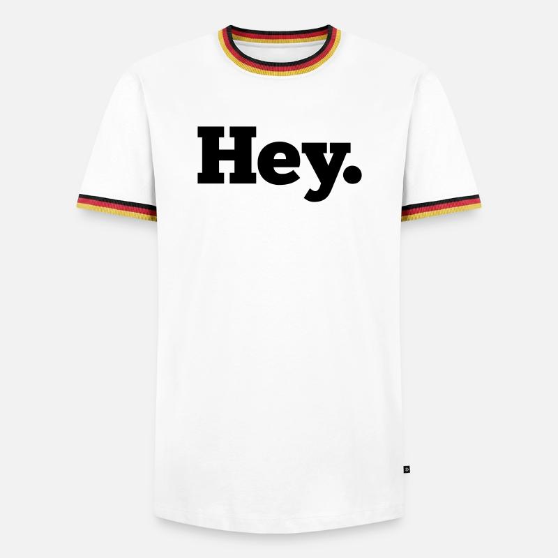 Hey - Men's Ringer Shirt - white/tricolour