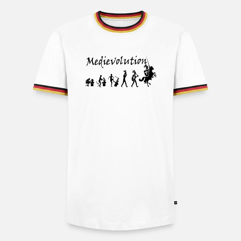 Medievolution – Medieval Evolution - Men's Ringer Shirt - white/tricolour