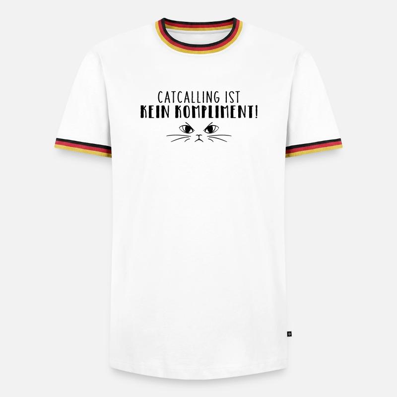 Catcalling is not a compliment! - Men's Ringer Shirt - white/tricolour