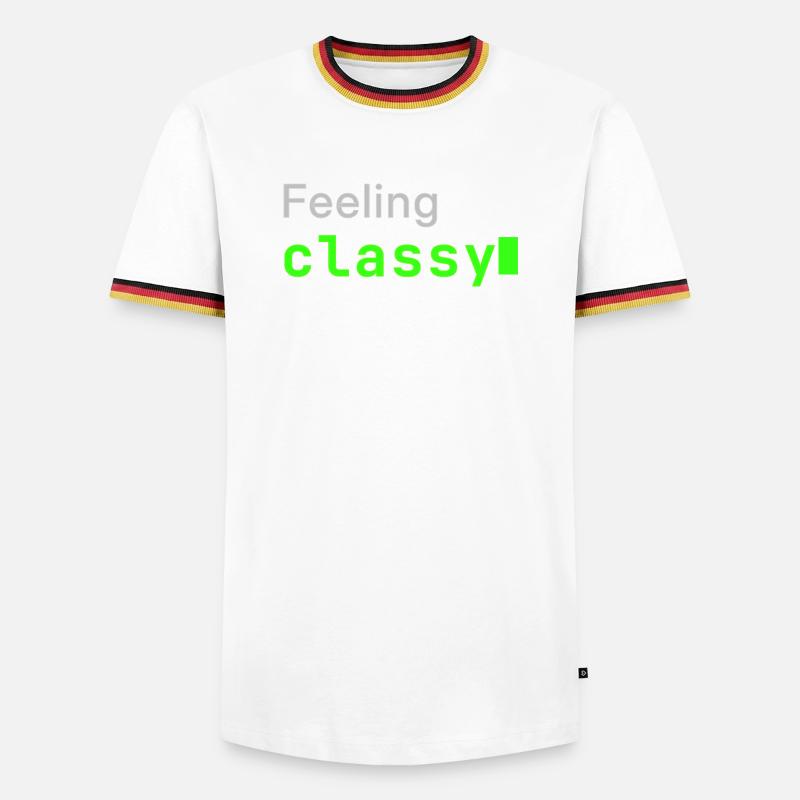 Feeling classy | Developer mood - Männer Kontrast-T-Shirt - Weiß/Dreifarbig