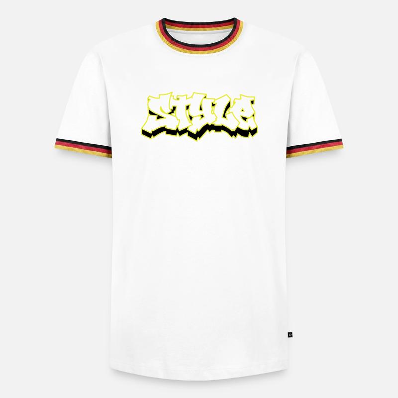 Style - Men's Ringer Shirt - white/tricolour