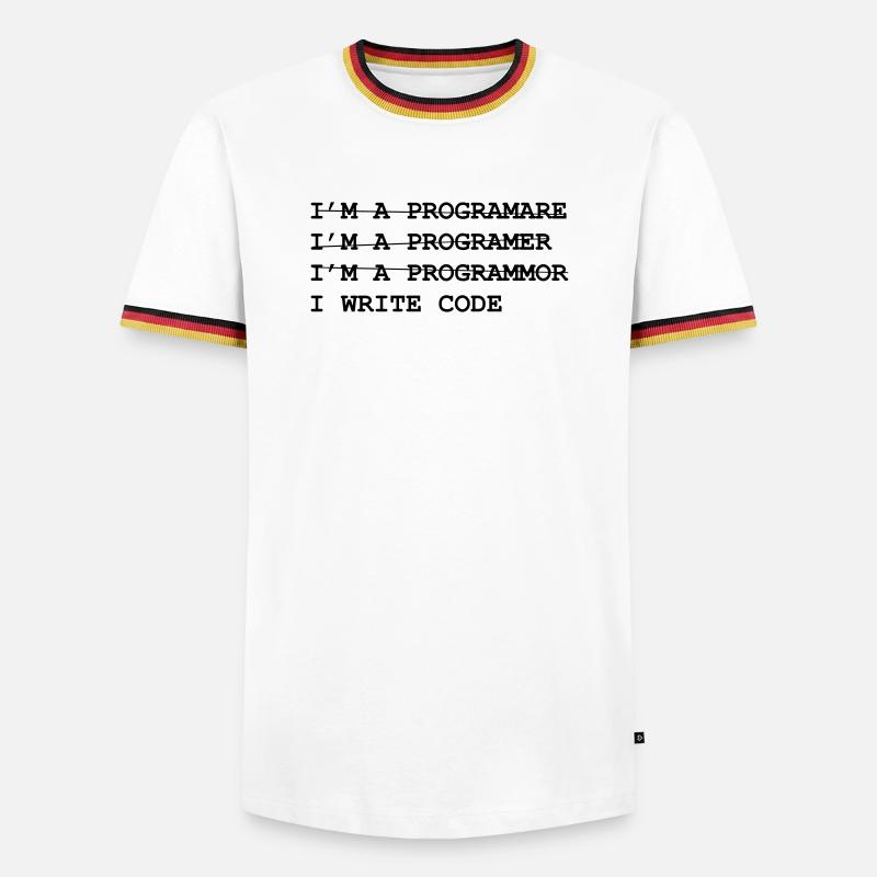 Geek - Men's Ringer Shirt - white/tricolour