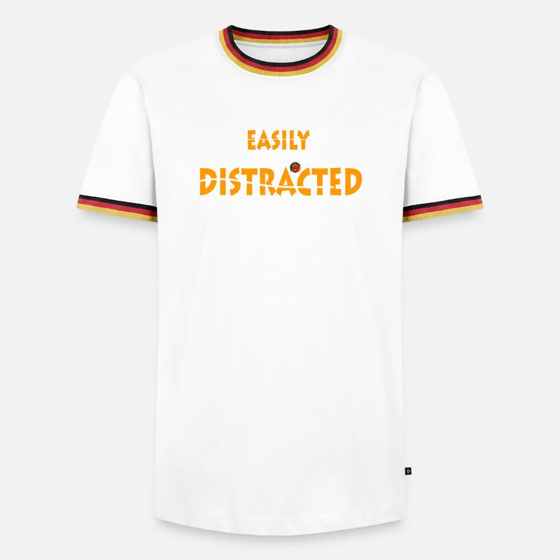 Easily Distracted - Men's Ringer Shirt - white/tricolour
