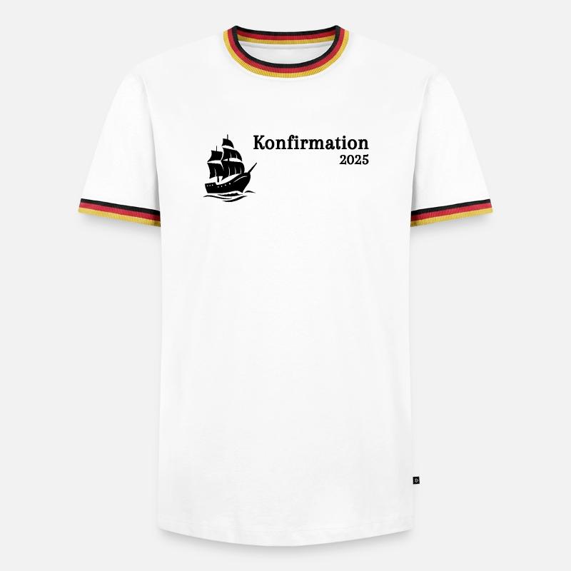 Confirmation 2025 Ship sails up - Men's Ringer Shirt - white/tricolour
