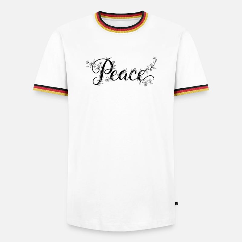 Peace - Men's Ringer Shirt - white/tricolour