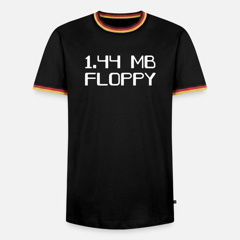 Floppy Disk 90s Storage - Men's Ringer Shirt - black/tricolour