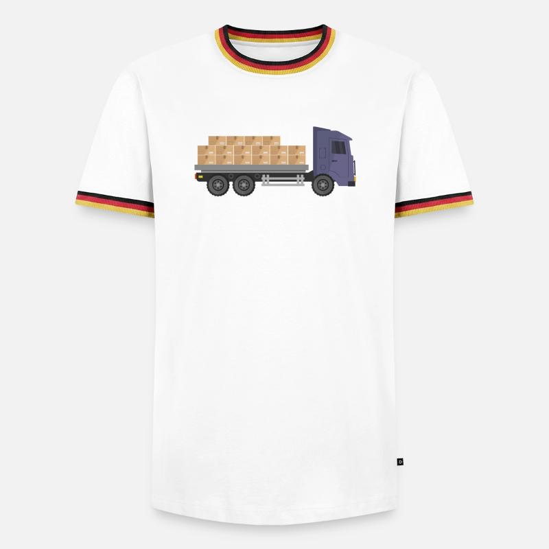 Container trucks - Men's Ringer Shirt - white/tricolour