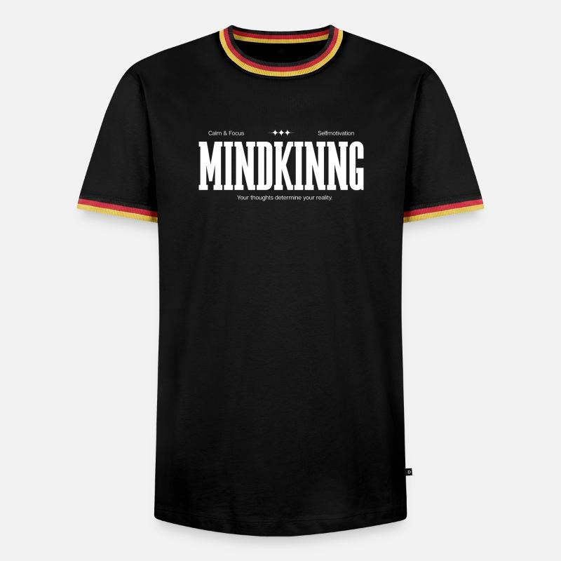 Your thinking determines your reality. - Men's Ringer Shirt - black/tricolour