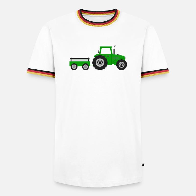 Tractor farm - Men's Ringer Shirt - white/tricolour