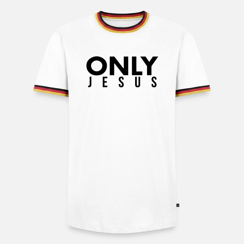 Only Jesus - Men's Ringer Shirt - white/tricolour
