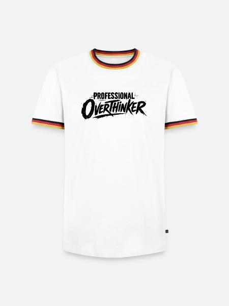 PROFESSIONAL OVERTHINKER Grunge - Men's Ringer Shirt - white/tricolour