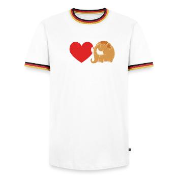 Mammoth - Men's Ringer Shirt - white/tricolour - Front - AI Model Female 172 light (172cm) & AI Model Male 185 light (185cm)