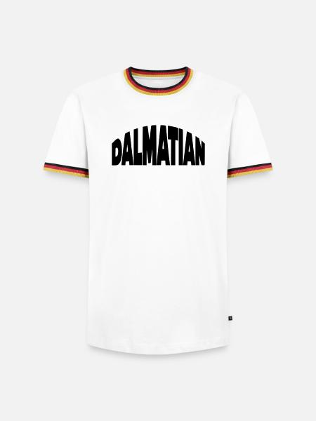Dalmatian, Dalmatian lettering - Men's Ringer Shirt - white/tricolour
