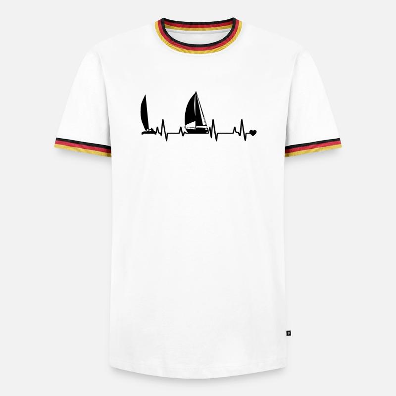 Sail - Men's Ringer Shirt - white/tricolour