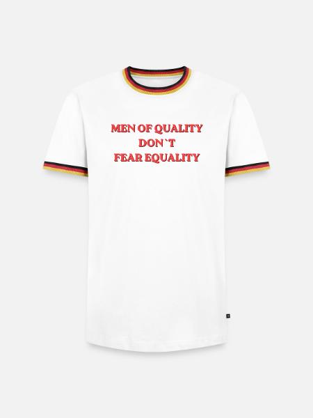 Men of Quality Don't Fear Equality - Men's Ringer Shirt - white/tricolour