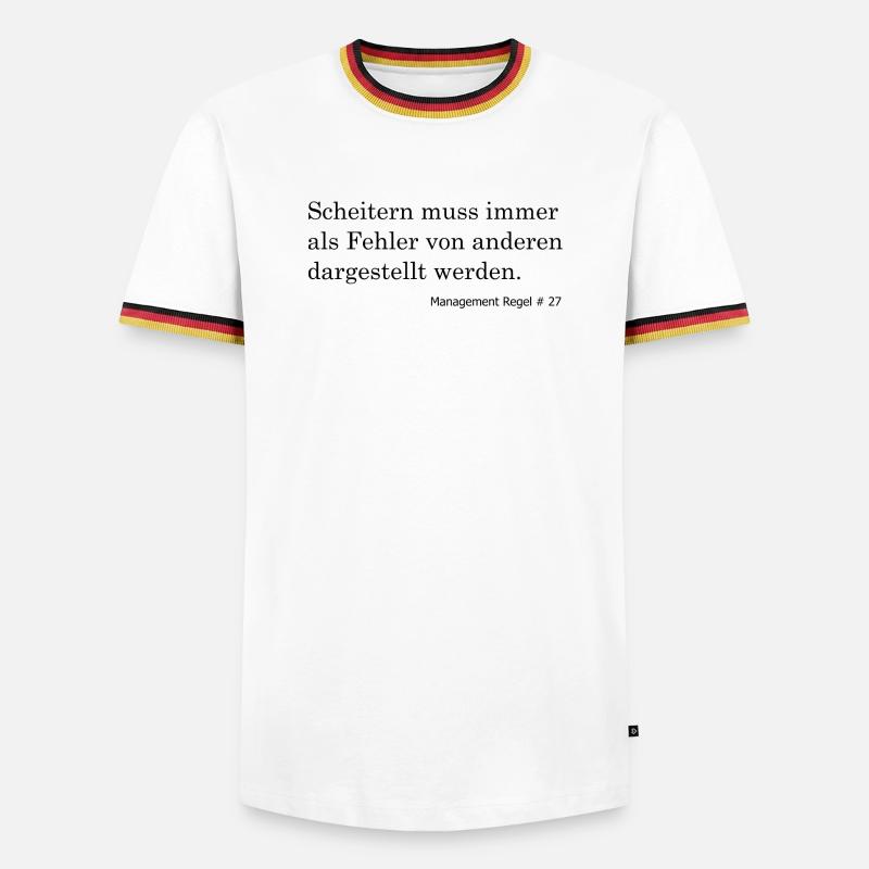 Scheitern immer auf andere Schieben - Männer Kontrast-T-Shirt - Weiß/Dreifarbig
