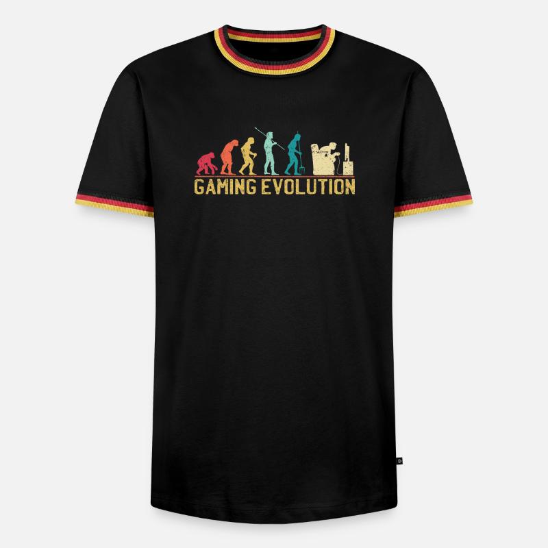 Gaming Evolution Artwork - Men's Ringer Shirt - black/tricolour