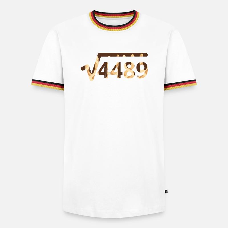 67 Meme Square - Men's Ringer Shirt - white/tricolour