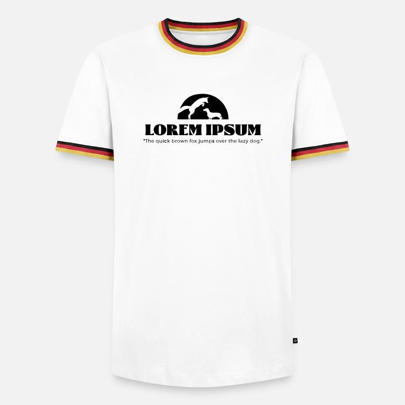 LoremIpsum – the quick brown fox ... - Men's Ringer Shirt - white/tricolour