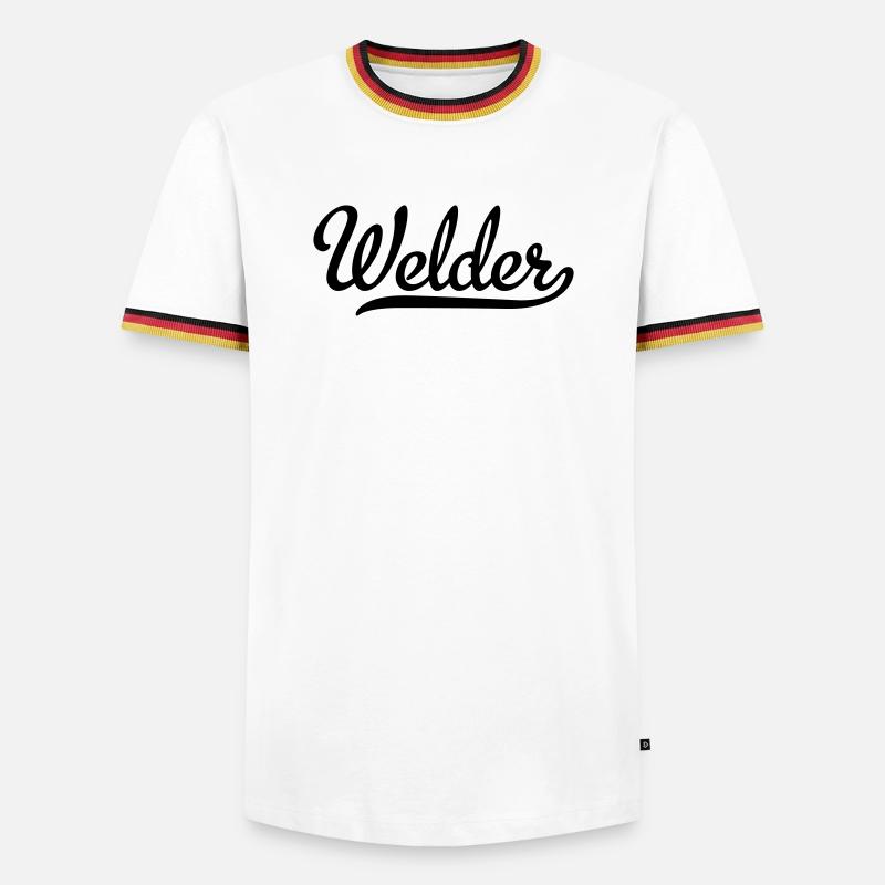 welder - Men's Ringer Shirt - white/tricolour