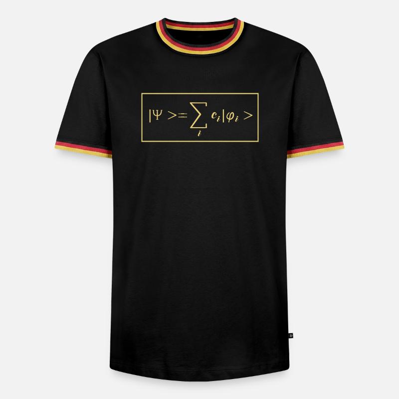 Quantenphysik Quanten Physik Quantensprung - Männer Kontrast-T-Shirt - Schwarz/Dreifarbig
