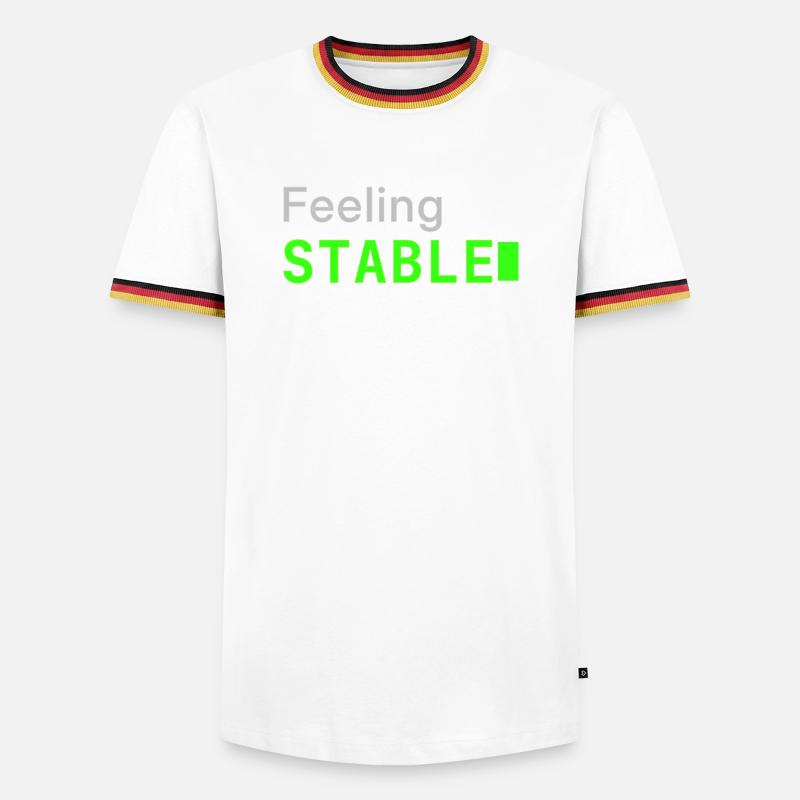 Feeling Stable | Developer mood - Männer Kontrast-T-Shirt - Weiß/Dreifarbig