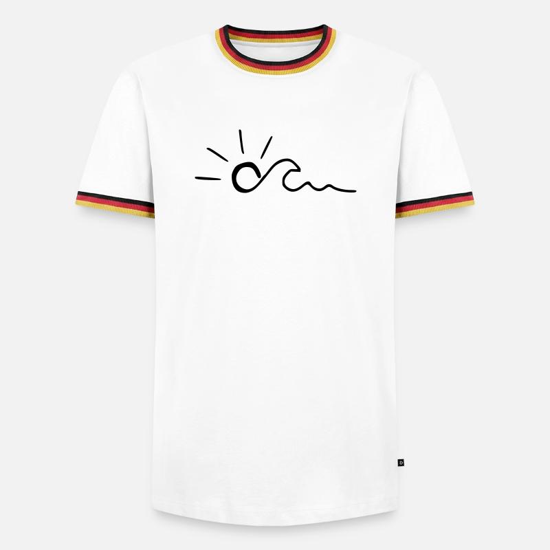 Sun & Wave - Men's Ringer Shirt - white/tricolour