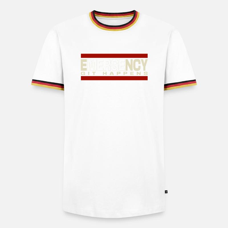 Nerd geek emergency git happens - Männer Kontrast-T-Shirt - Weiß/Dreifarbig